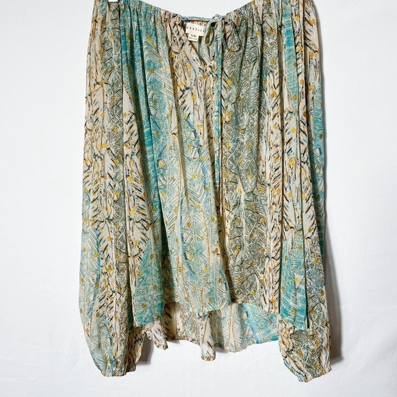 Love Stich S/M off the shoulder abstract print balloon sleeve top | boho, summer - Picture 4 of 9